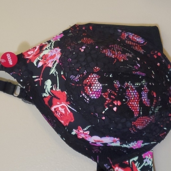 Ashley Stewart Floral Underwire Bra Size 46DDD - Picture 3 of 5